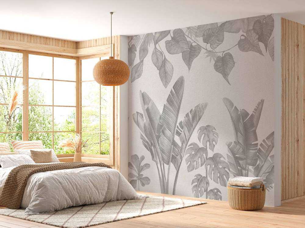 Djungelväxter i grå nyanser