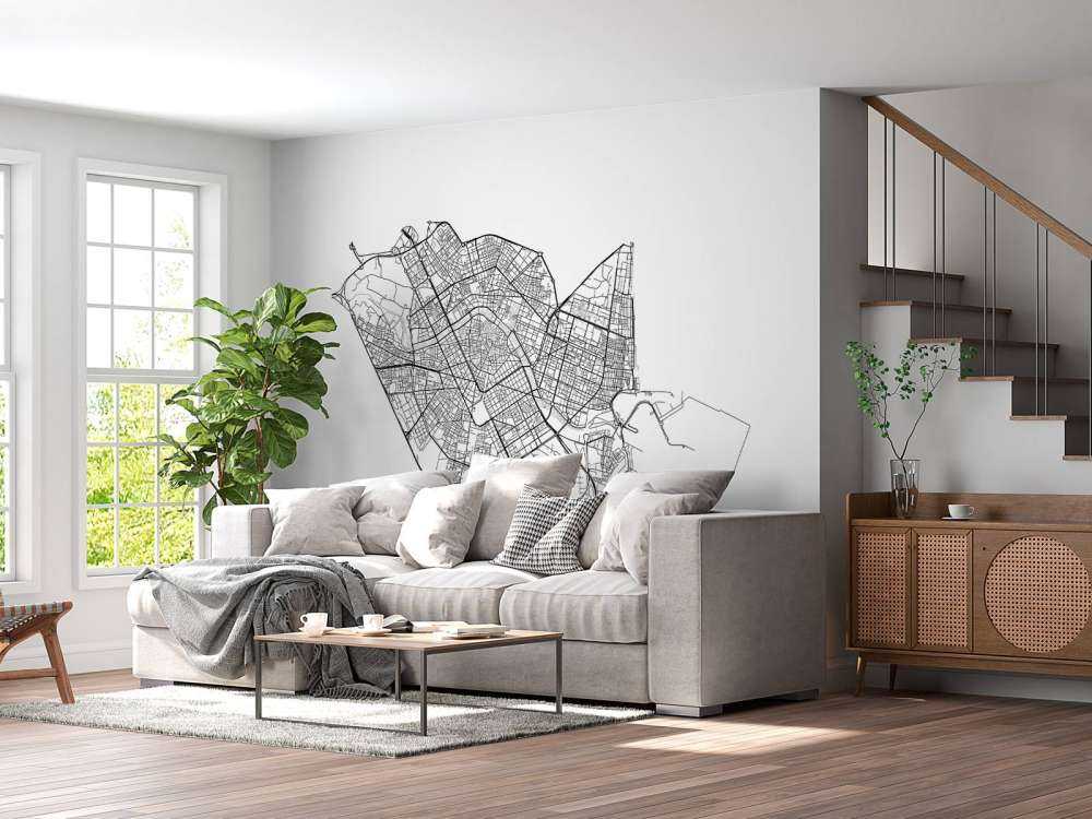 Karta över Valencia, vit