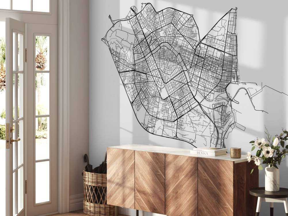 Karta över Valencia, vit