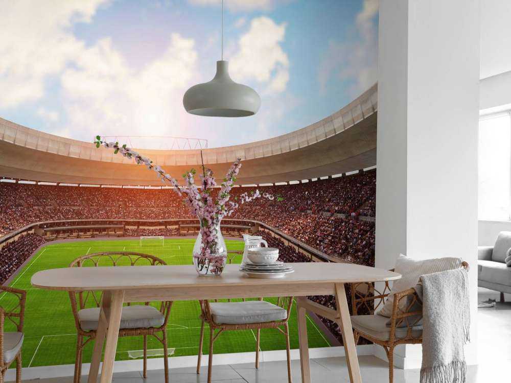 Fylld fotbollsstadion