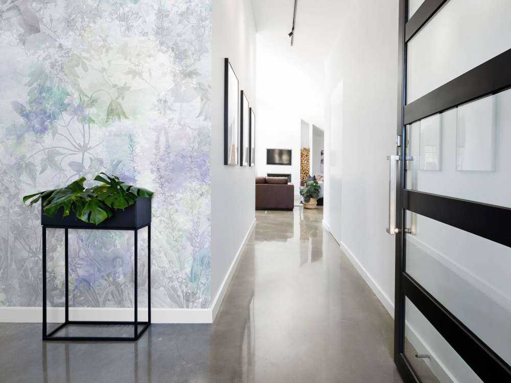 Vattenfärgs trädgård viol