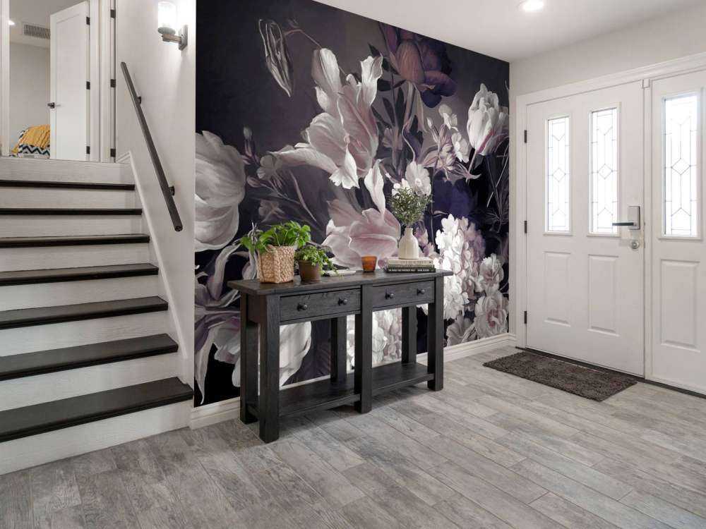 Bukett med lila tulpaner