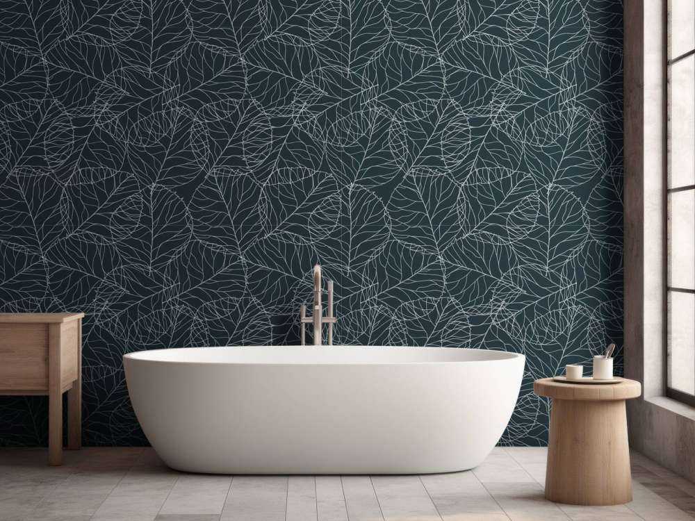 Illustrerat bladmönster