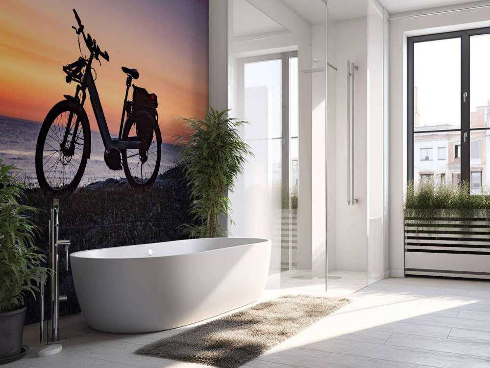 Cykel vid ett hav