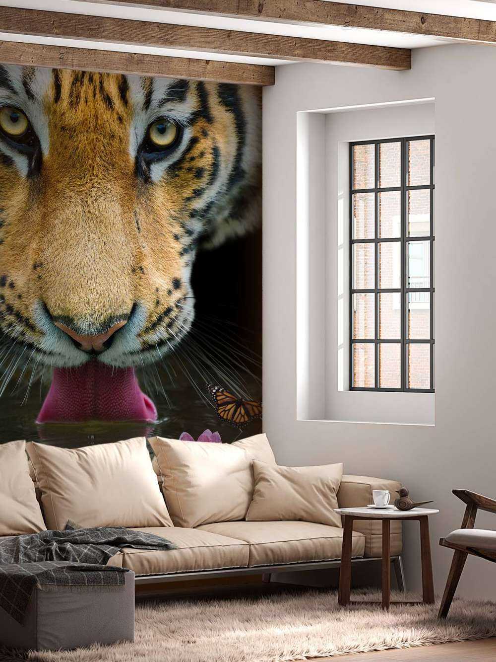 Porträtt av djungeltiger