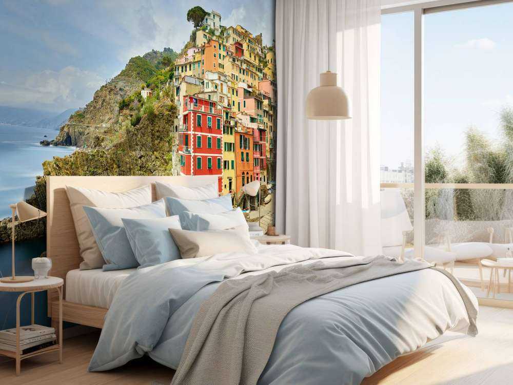 Italienska stugor vid kusten