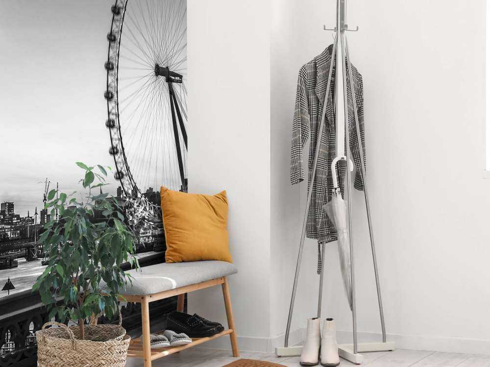 Pariserhjulet svart och vitt