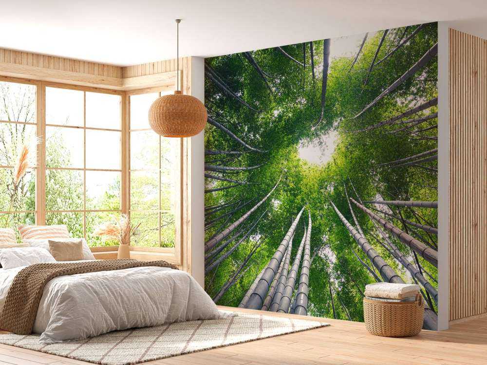 Skog med bambu