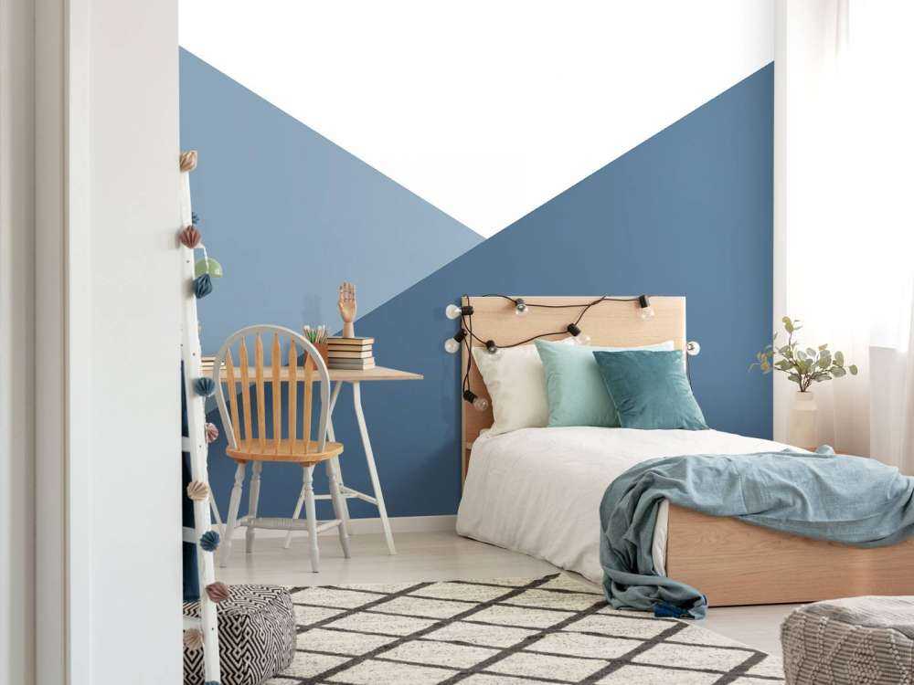 Trianglar i nyanser av blått