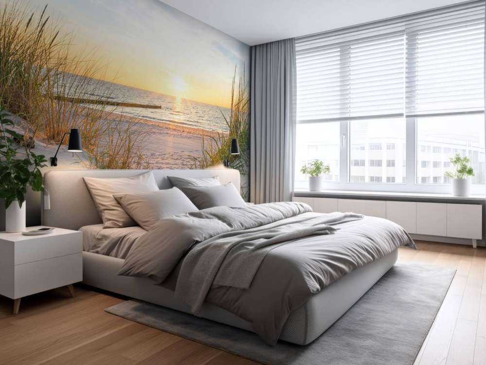 savanndynstranden med solnedgång