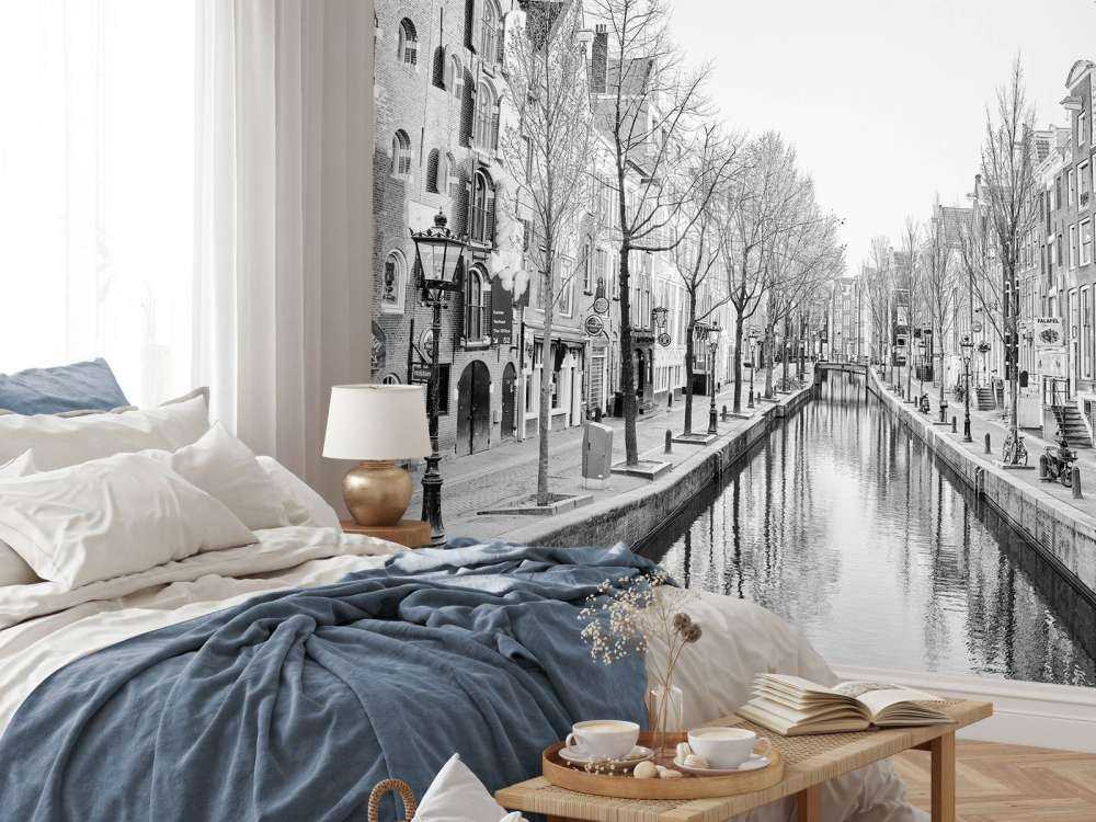 Amsterdam i svartvitt