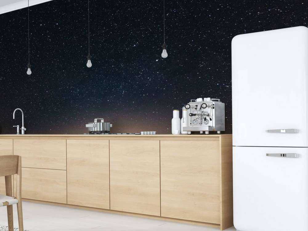 Solnedgång med stjärnor