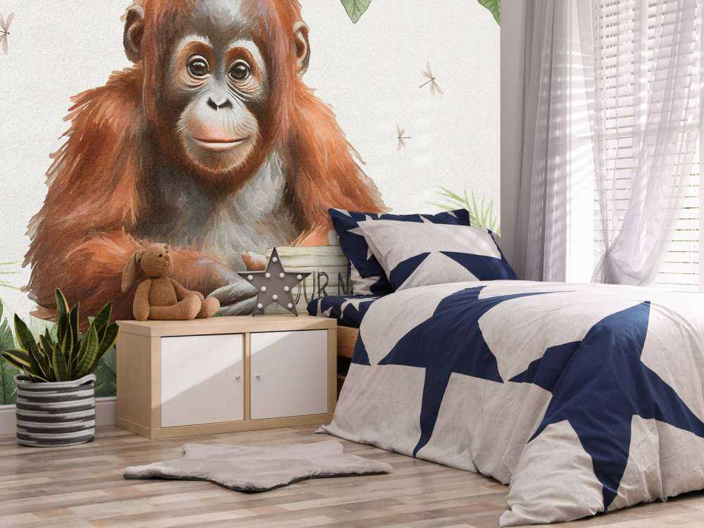 Ung orangutang i djungeln