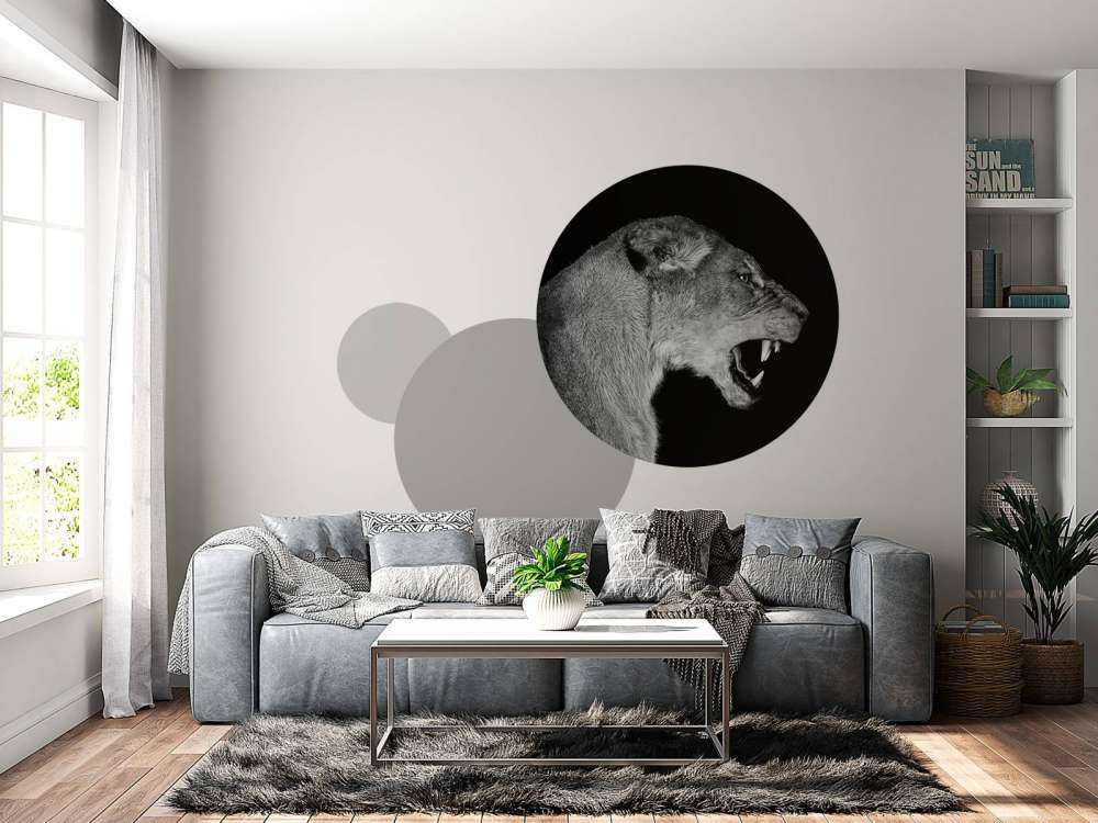 Lejoninnans sidovy svart