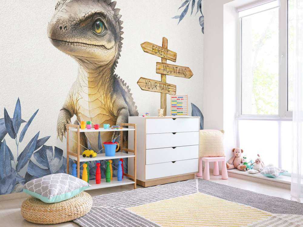 Baby spinosaurus i den blåa djungeln