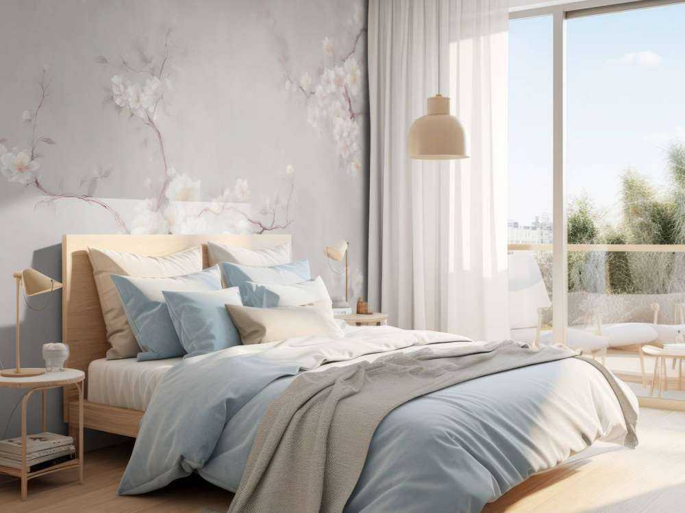 Skønne grene af blomster taupe