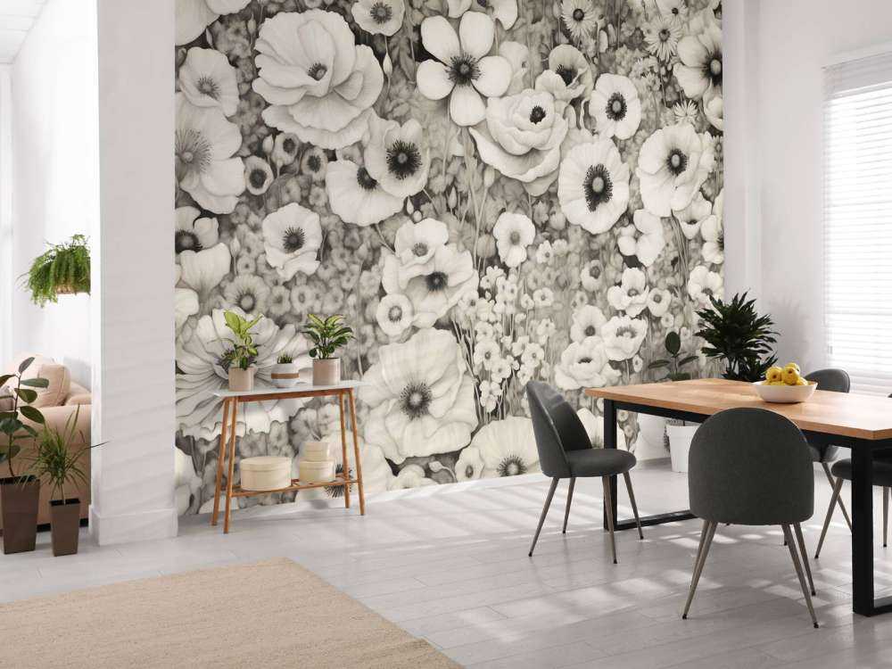 Poppy Tale Monokrom Mørkegrøn