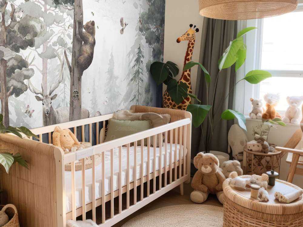 Vildt liv i midten af skoven