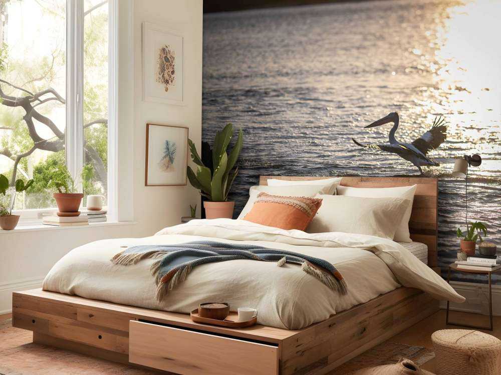 Pelikaner i skumringen