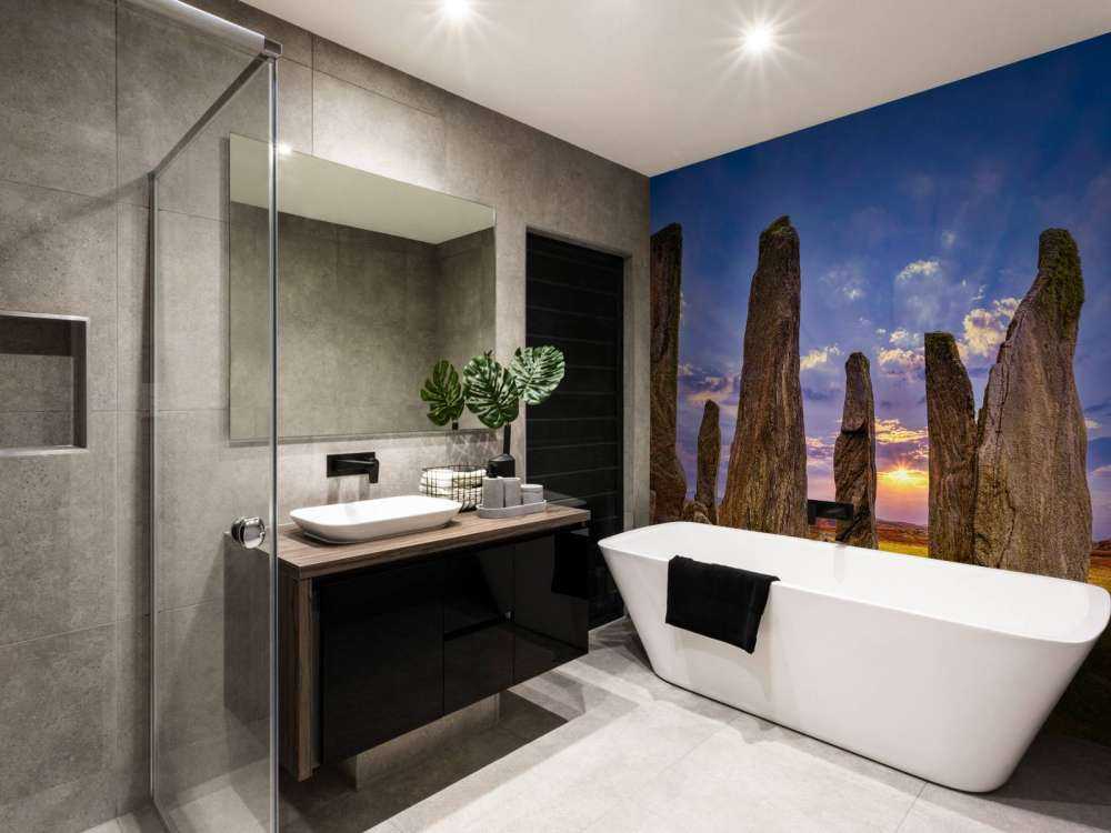 Stående sten ved solnedgang