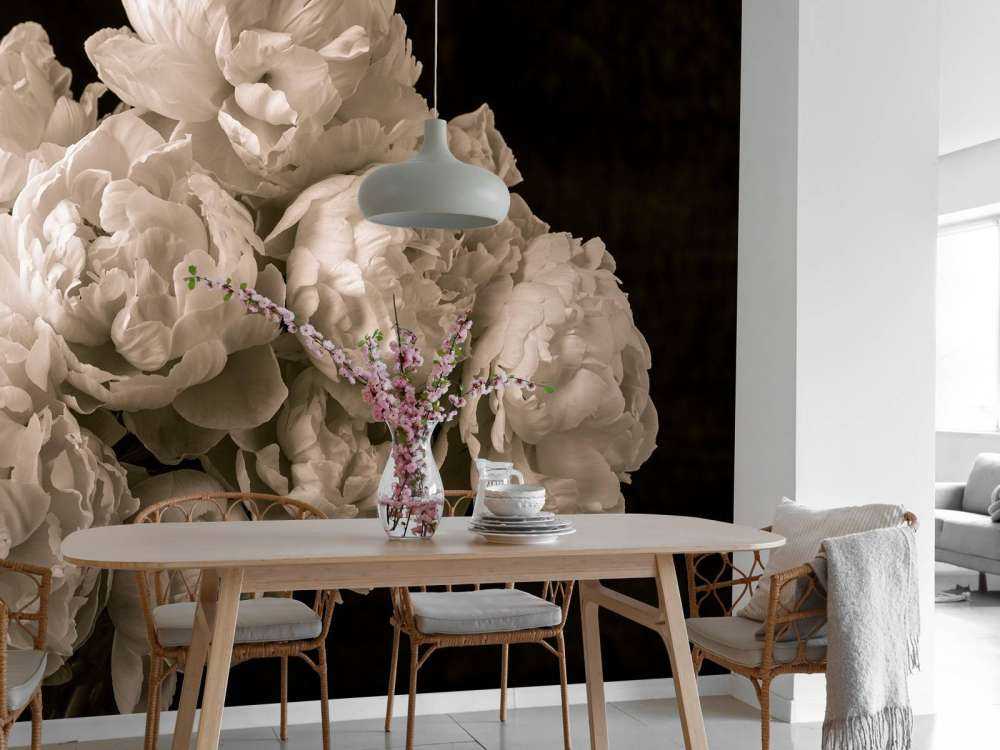 Buket af pæoner vintage