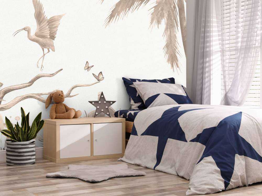 Gren med jungledyr i taupe