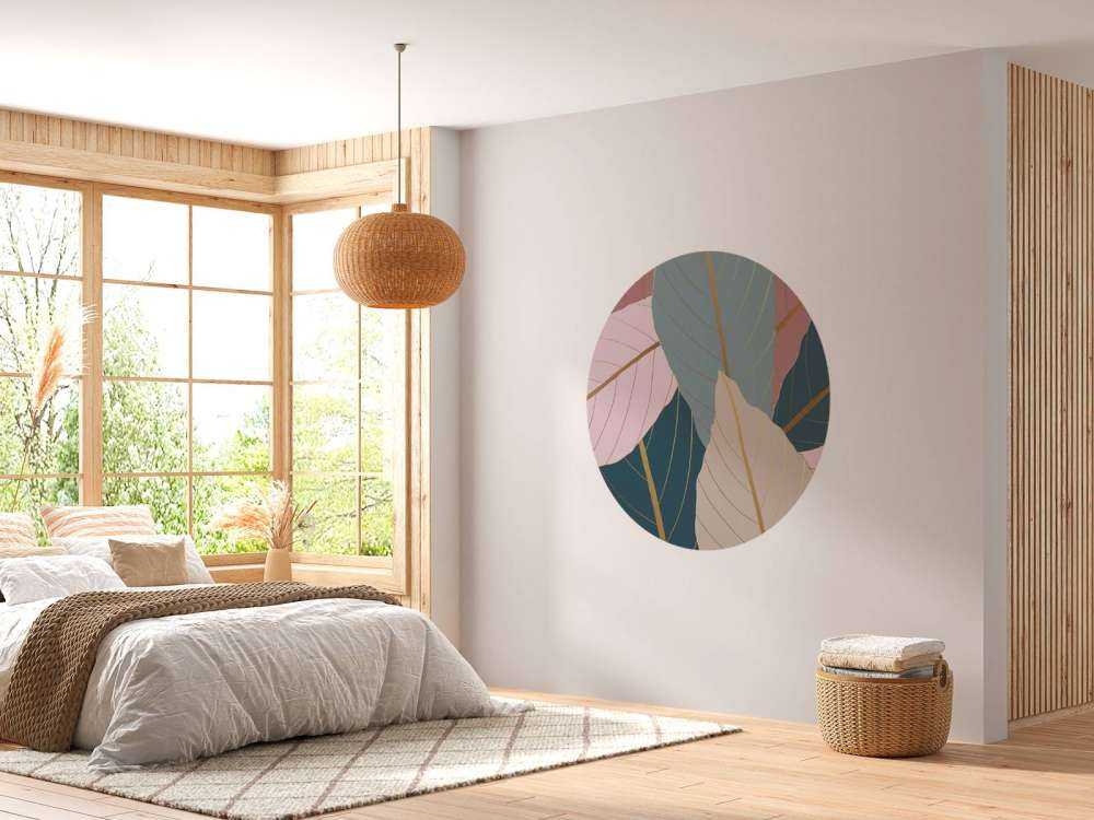 Tropiske blade med guld