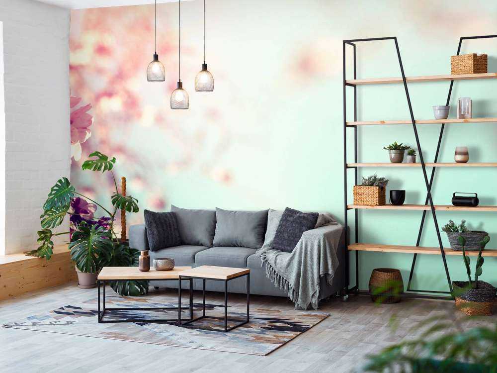 Lyserød blomst gren