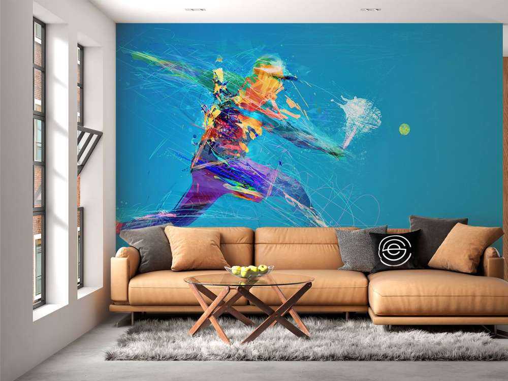 Illustreret tennisspiller