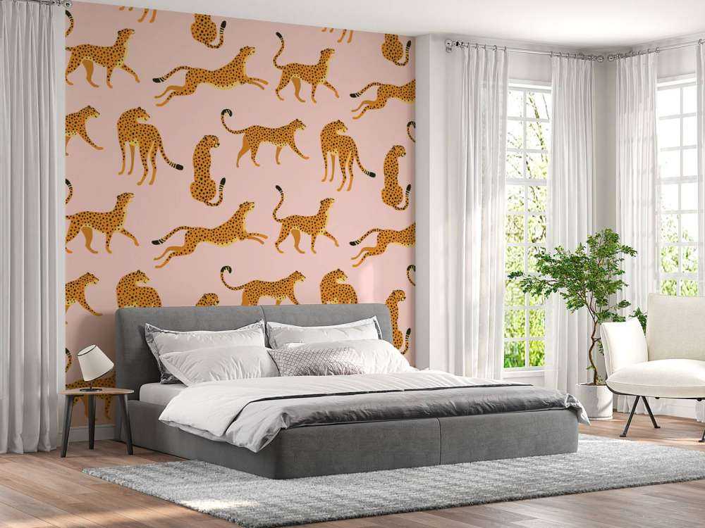 Roze luipaard print