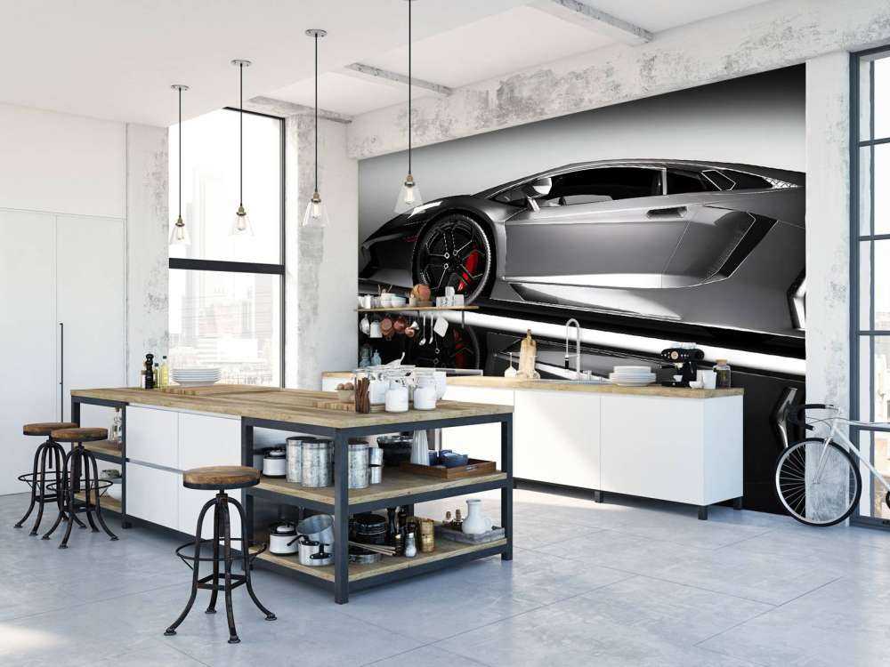 Grå Lamborghini