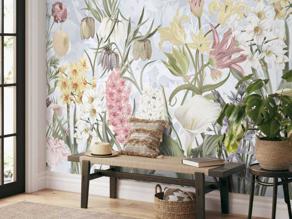 Forårsblomster - Blød himmelblå