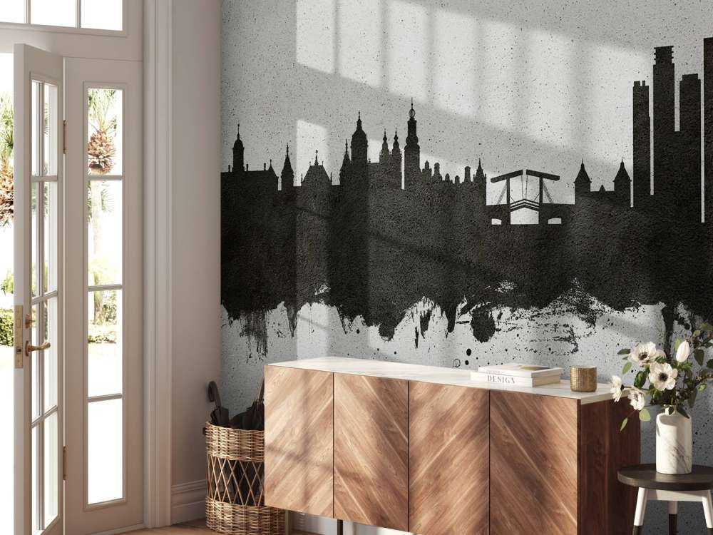 Akvarel skyline, Amsterdam