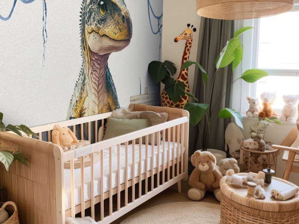 Baby t-rex i den blå junglen