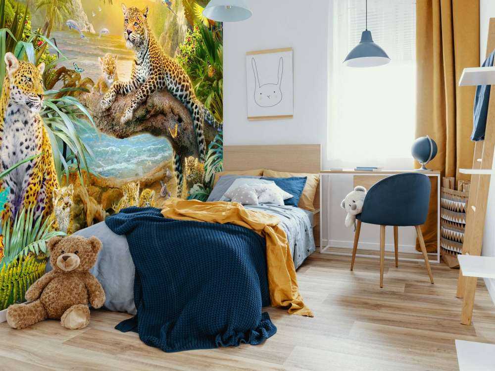 Leopards Family in the Bay