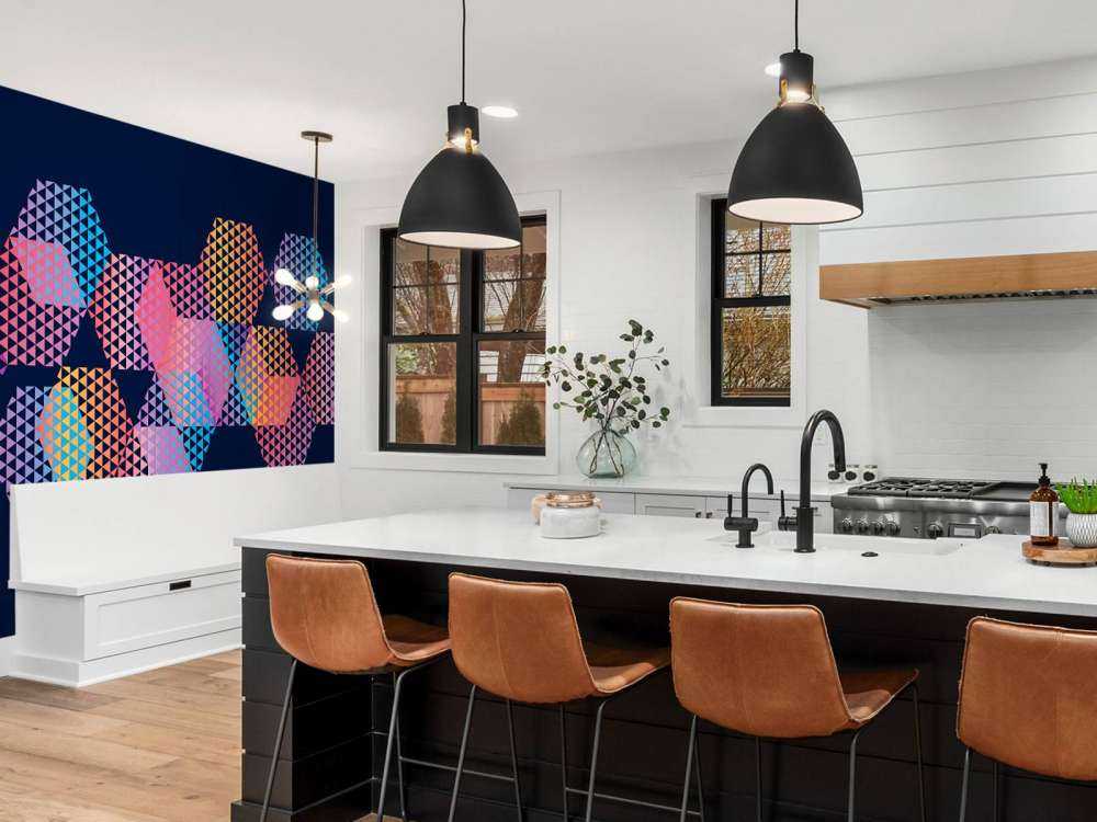 Farverige sekskanter