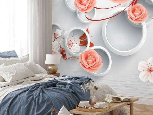3D sirkler og blomster