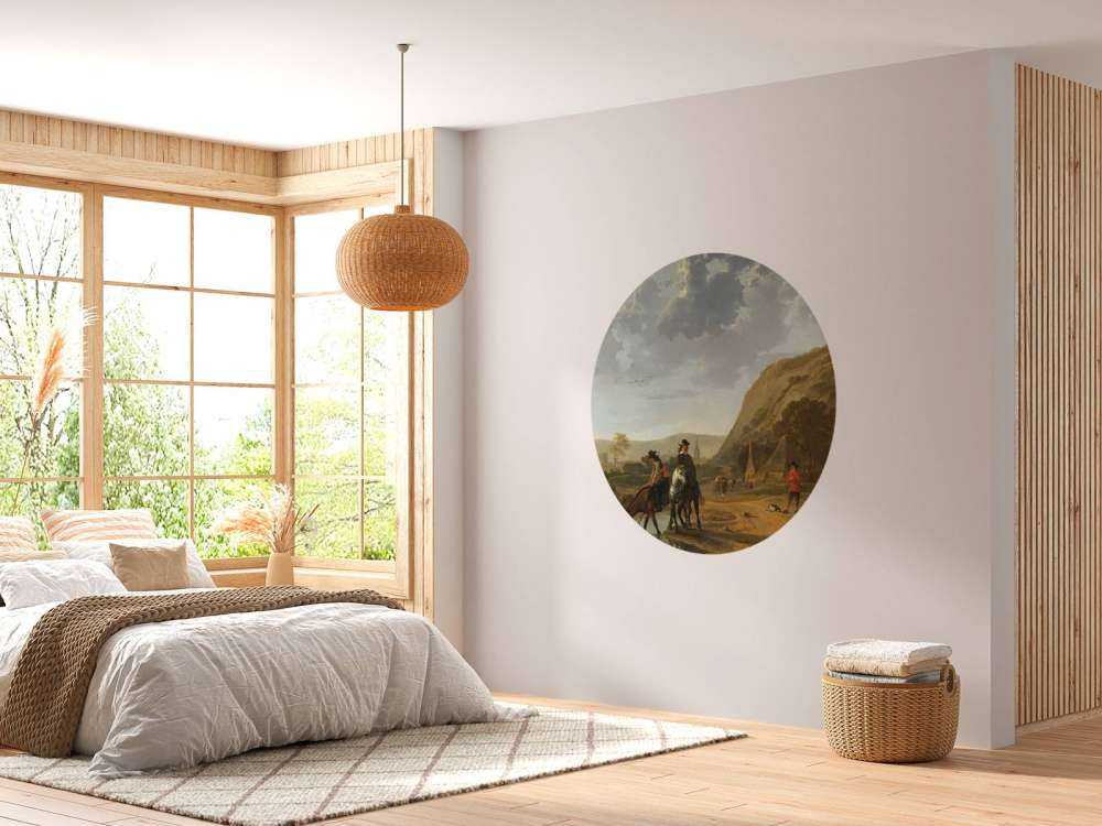 Elvelandskapp med ryttere