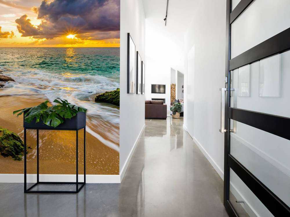 En vakre hawaiisk solnedgang