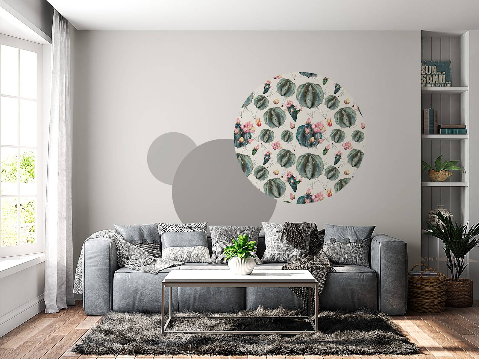 Kaktus med blomster