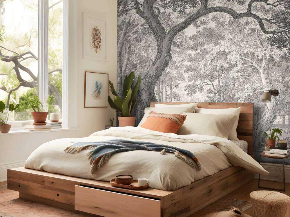 Skogsutsikt med to hjort