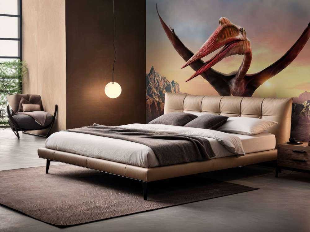 Quetzalcoatlus flyr over fjell