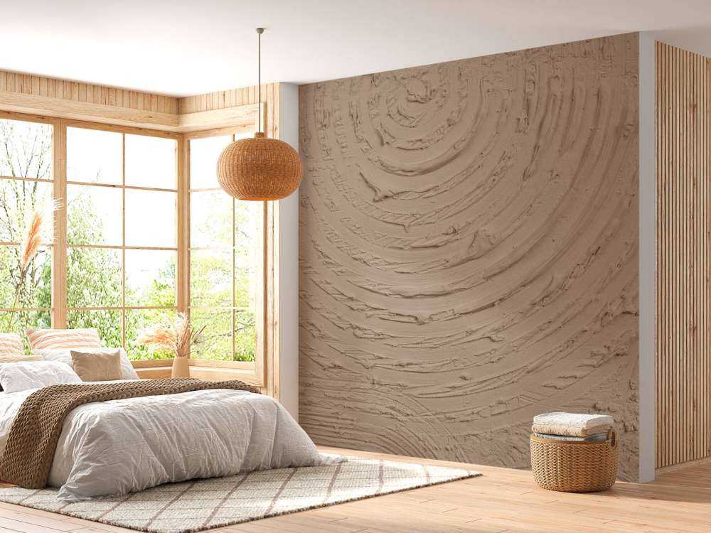 Runde former og linjer i taupe