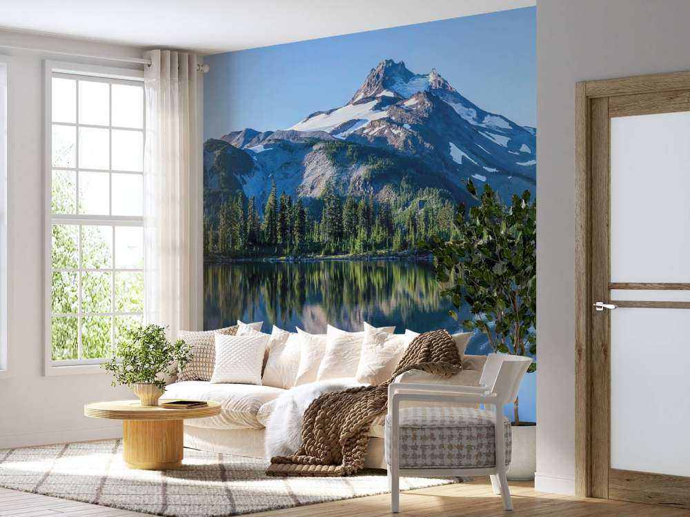 Fototapet fjell av snø