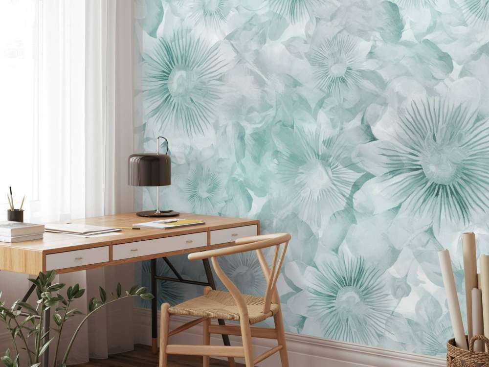 Botanisk akvarell eleganse isete mynte