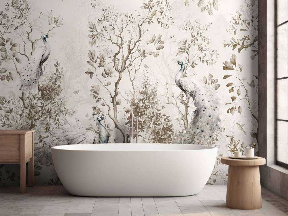 Påfugler i Pastoral Serenitet