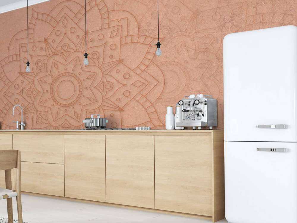 Jordaktig geometrisk blomst