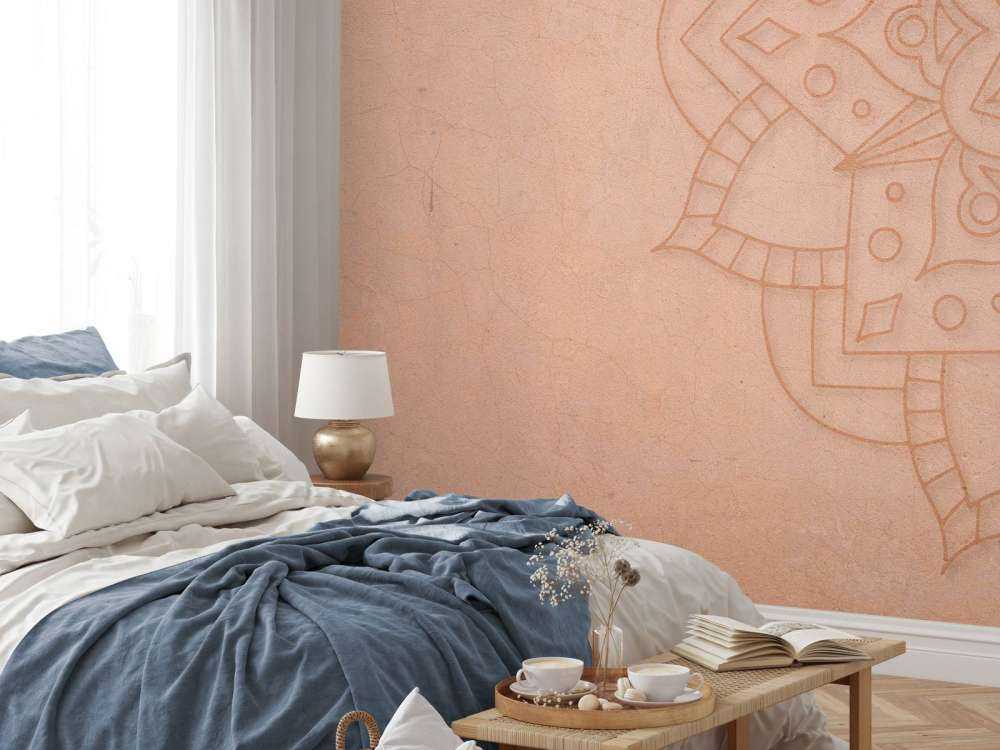 Jordaktig geometrisk mandala