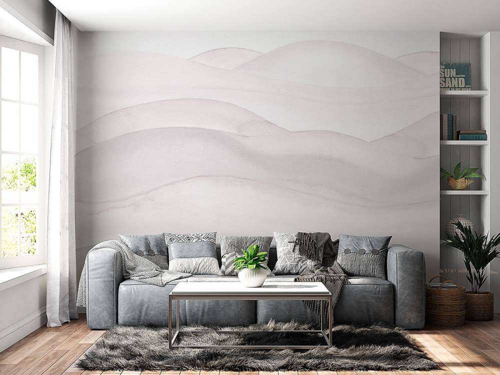 Abstrakt bølget gradient - pudderrosa