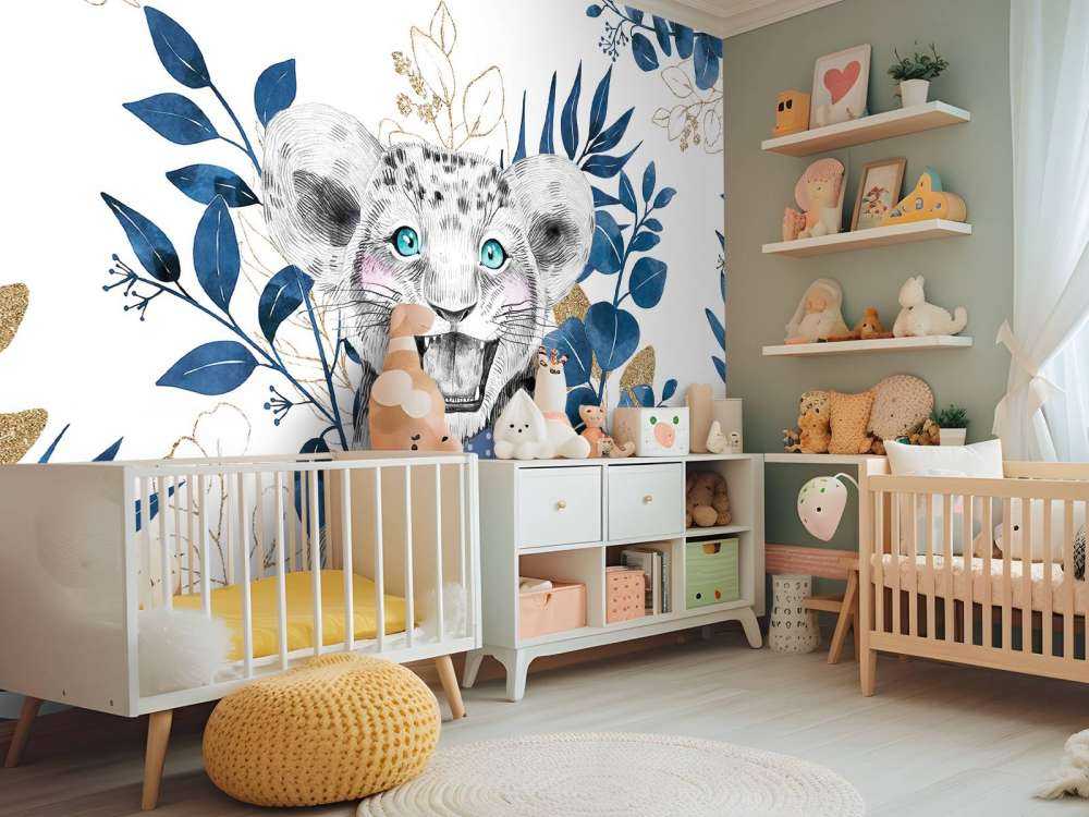 Blå jungel løvinnebaby